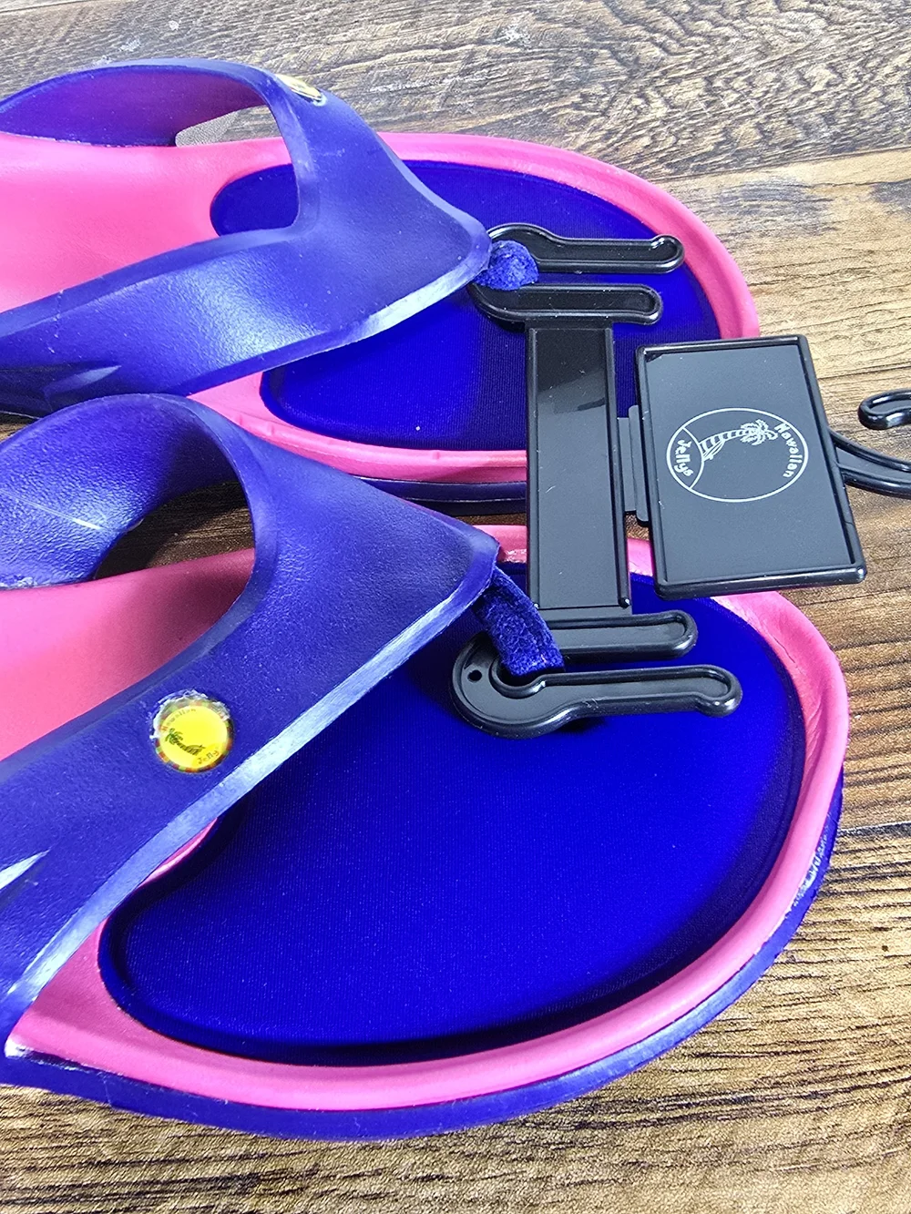 Girl Pink and Purple Comfort Flip Sandals Size 5